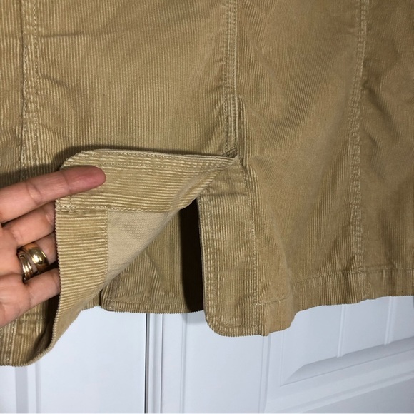Eddie Bauer Womens Buttoned Front Pockets Corduroy Tan Jacket Size L - Picture 7 of 11